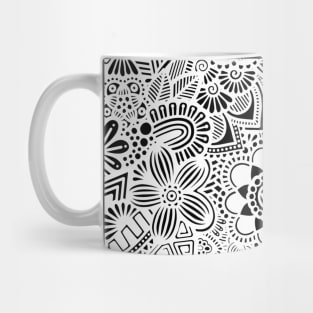 White Zentangle Pattern Mug